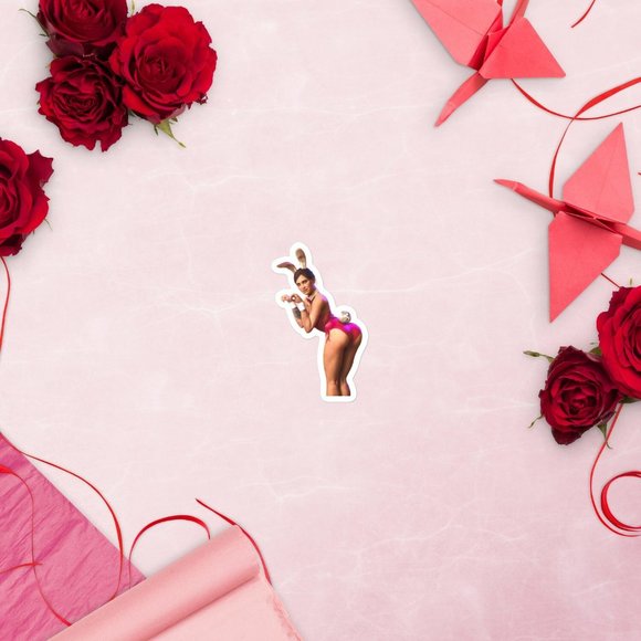 Sexy Ellie in Playgirl Outfit Bubble-free stickers (Customizable) - Picture 3 of 3